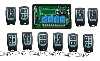 

AC110V 220V 4CH RF Wireless Remote Control System / Radio Switch remote switch 220V Learning code receiver+ 10 remote controller