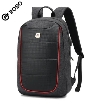 

POSO New fashion 15 .6" Laptop bag Business package External USB interface computer Bag Backpack free shipping