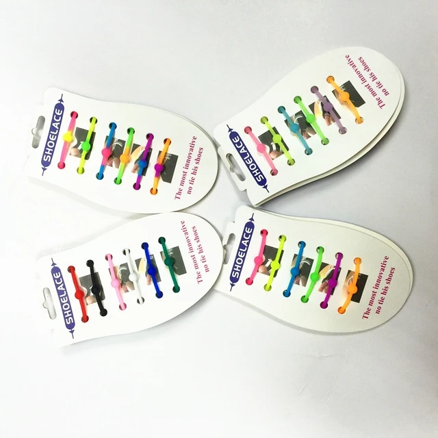 12 Pcs/Lot Silicone shoelaces B2014