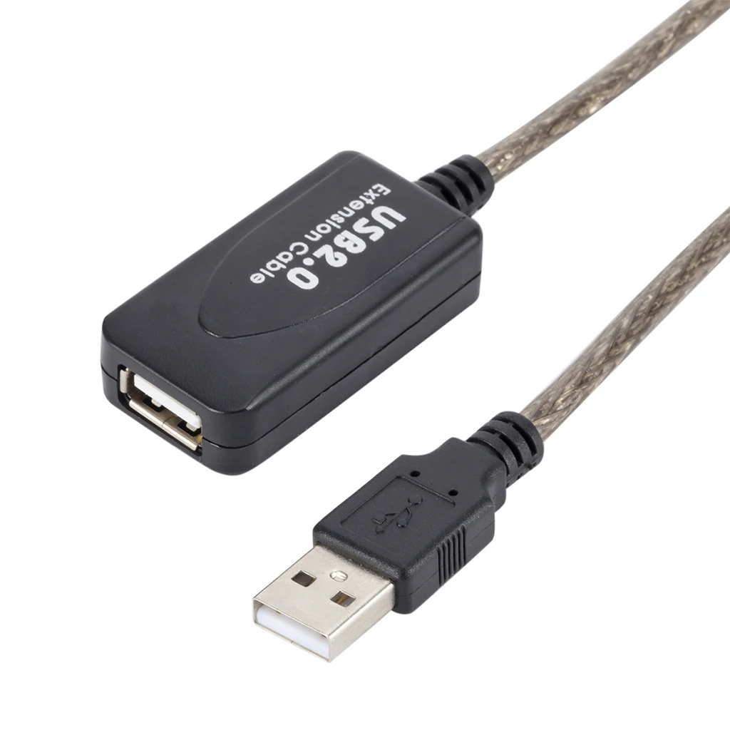 USB 2,0 удлинитель 20 м/15 м/10 м Папа-мама Активный ретранслятор удлинитель кабель Шнур USB адаптер