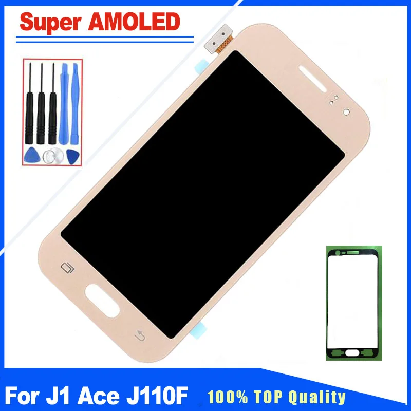 

4.3" Brightness Adjustable For Samsung J1 Ace SM-J110F Super AMOLED LCD Dsiplay Touch Screen Digitizer Assembly Replacement