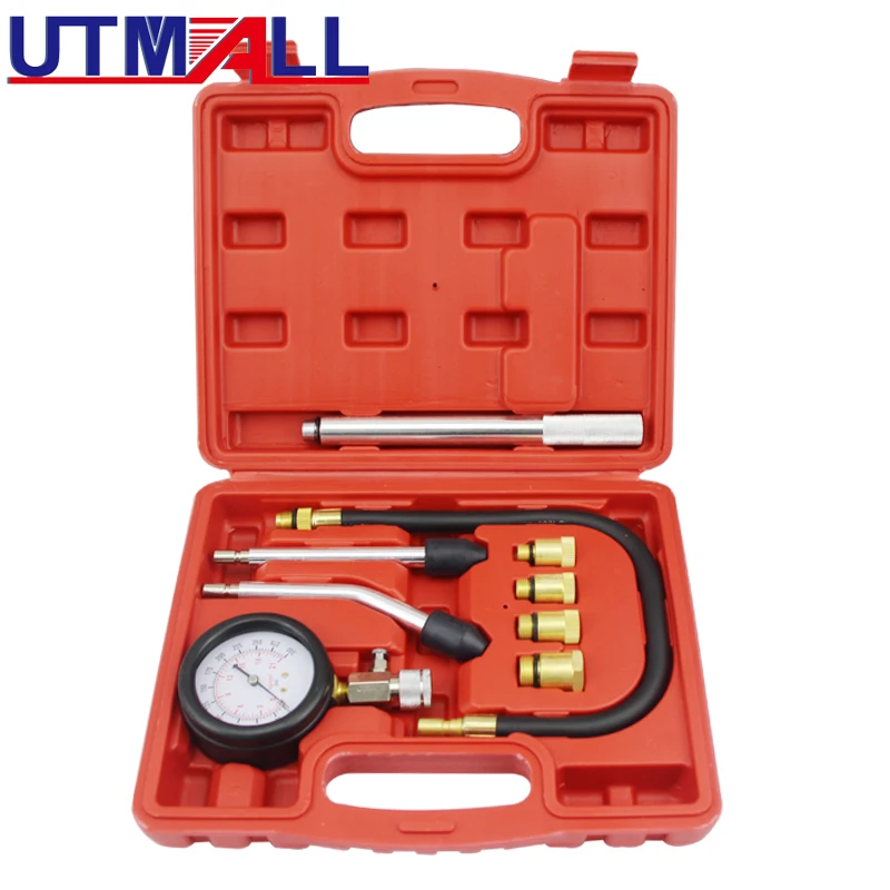 

Petrol Engine Compression Tester Tool Kit With Extension Bar 0~300psi M10 M12 M14 M18 Adaptor