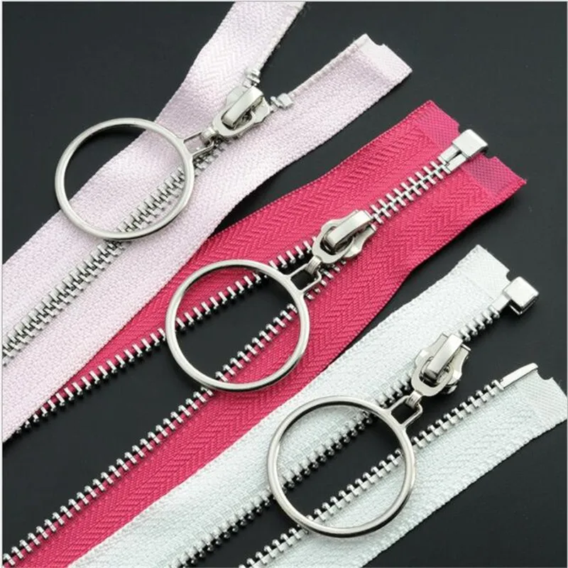 1PCS length 85CM no.5 metal copper zipper a large ring slider