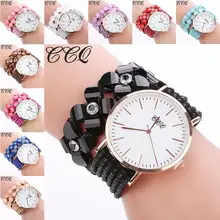 CCQ новые часы с цветами модные повседневные женские браслеты кварцевые нарядные часы браслет часы для женщин часы женские винтажные