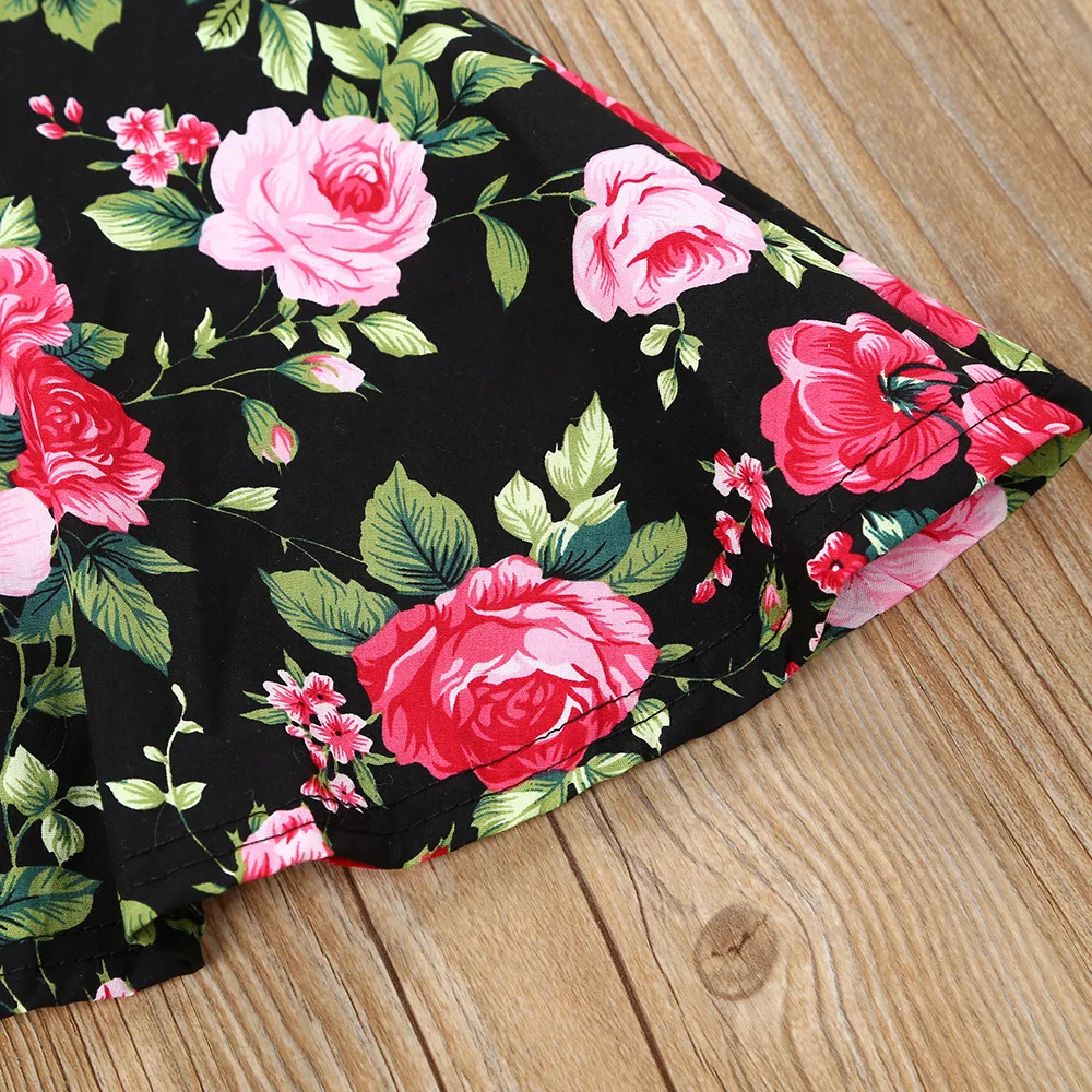 Fashion Toddler Girls Summer Clothing Set 2018 Baby Girl Clothes Floral Princess Dress Hairband Kids Suits 2Pcs Children Outfits (5)