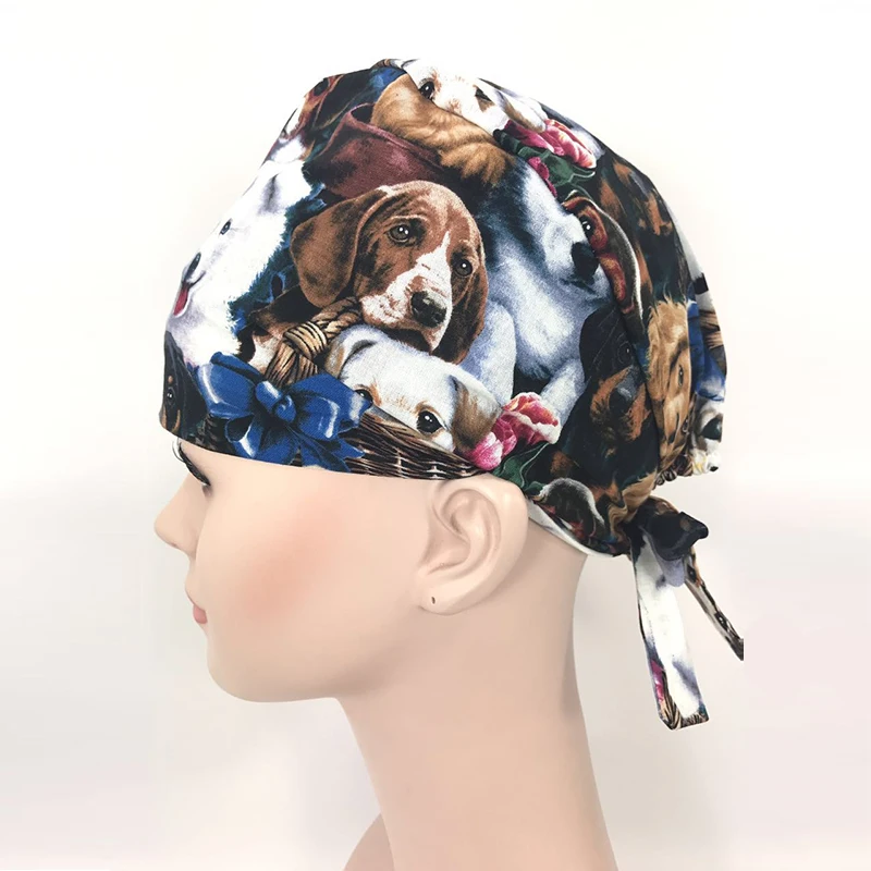 Surgical Cap for Women and Men Operating room hat doctors nurses surgery caps/hat Veterinary pet puppy hat