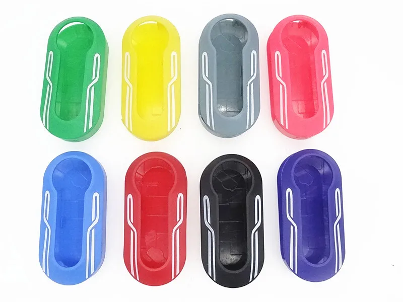 

AUTEWODE Colorful Replacement key Cover Case for Fiat 500 Panda Punto Bravo Case Remote Key Shell 1pc