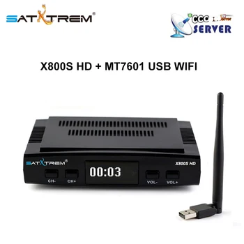 

Satellite TV Receiver decoder satxtrem X800S HD DVB-S/S2 +USB Wfi Receptor with 8 lines Europe CCCam account support powervu