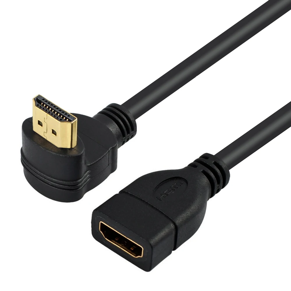 HDMI кабель-удлинитель для мужчин и женщин удлинитель адаптер угловой разъем поддержка 1080P 4K 3D 1,4 V для HDMI сплиттер коммутатор HDTV lcd PC