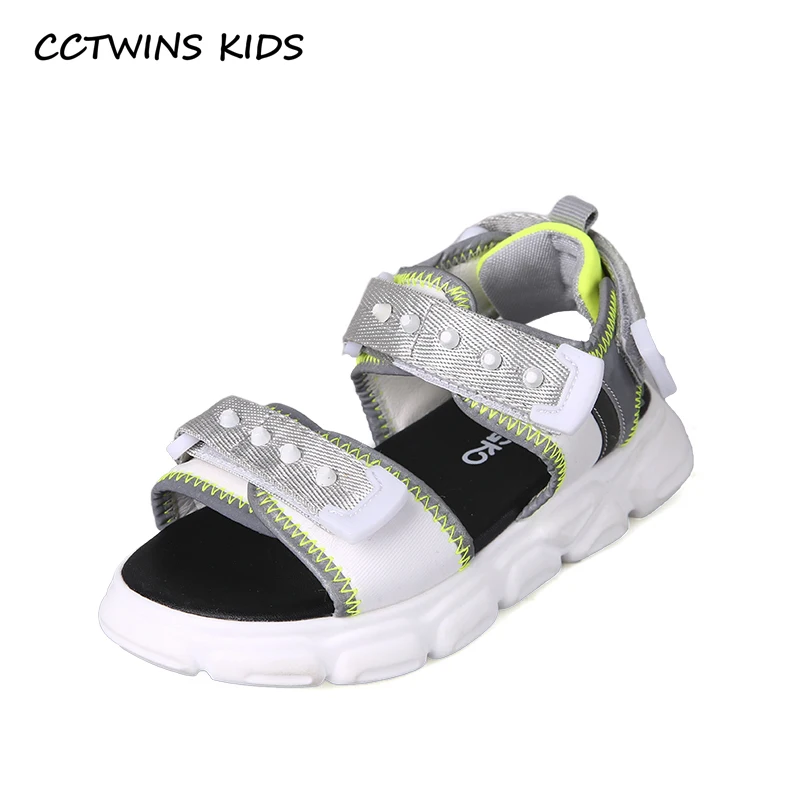 

CCTWINS Kids Shoes 2019 Summer Girls Fashion Boys Casual Sandals Children Beach Flats Toddler Baby Soft Barefoot Shoes BS356