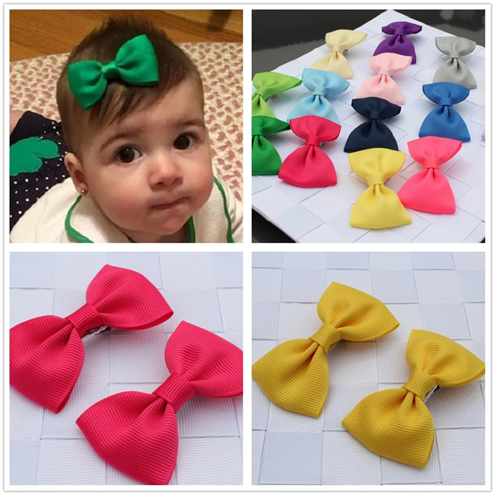 

2pcs bowknot girl kids mini hair clip hairgrip satin hair ribbon bows hairpin accessories for girls hair clips hairclip barrette