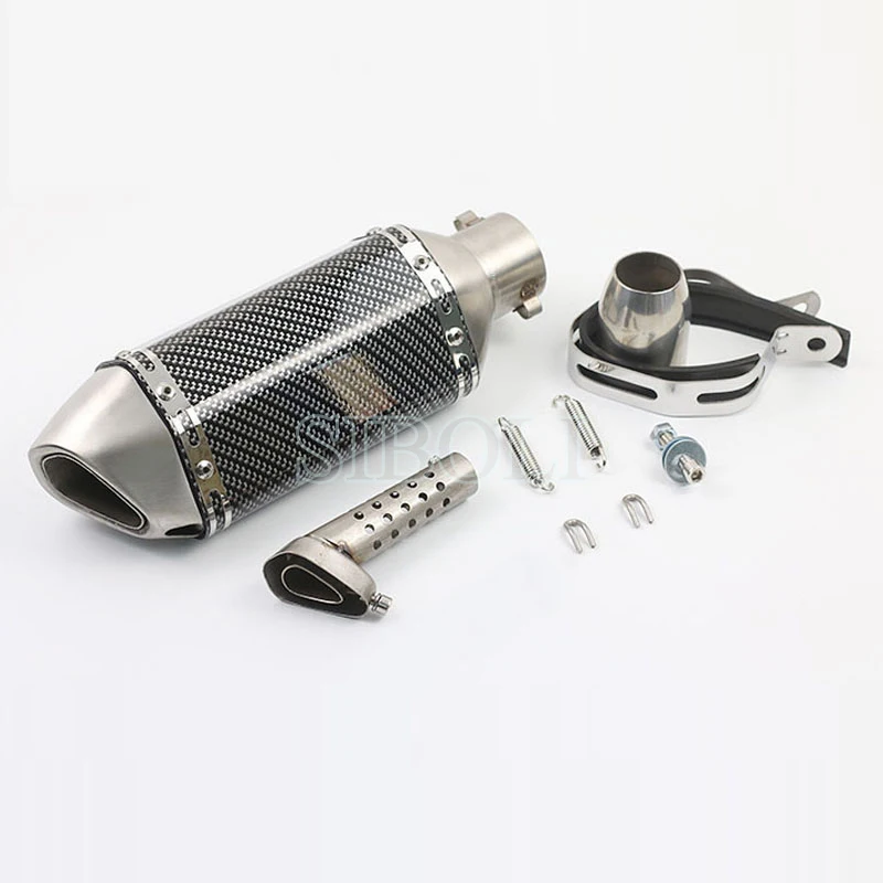 38-51MM Universal Motorcycle Exhaust Modified Muffle Pipe Slip-on Small Hexagonal Motorbike Exhaust Pipes 
