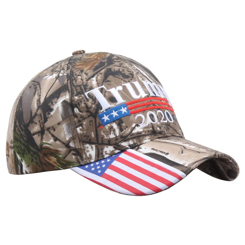 Хит, мужская и женская камуфляжная бейсбольная Кепка Козырек Trump MAGA Camo головной убор с вышивкой Keep Make America Great Again Кепка - Цвет: as picture