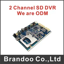 Low cost 2 channel CCTV DVR module with OEM service for free shipping