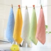 1 Piece Bamboo Fiber Fabric Solid Color Face Towel Absorbent Soft Hand Face Towel 25*25cm Spring Autumn Towel for Children 6