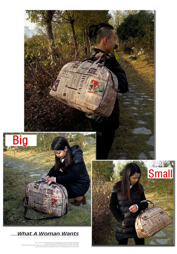 Дорожные вещевые водонепроницаемые повседневные сумки для мужчин/женщин Чемодан путешествия Сумки нейлона с печатанием
