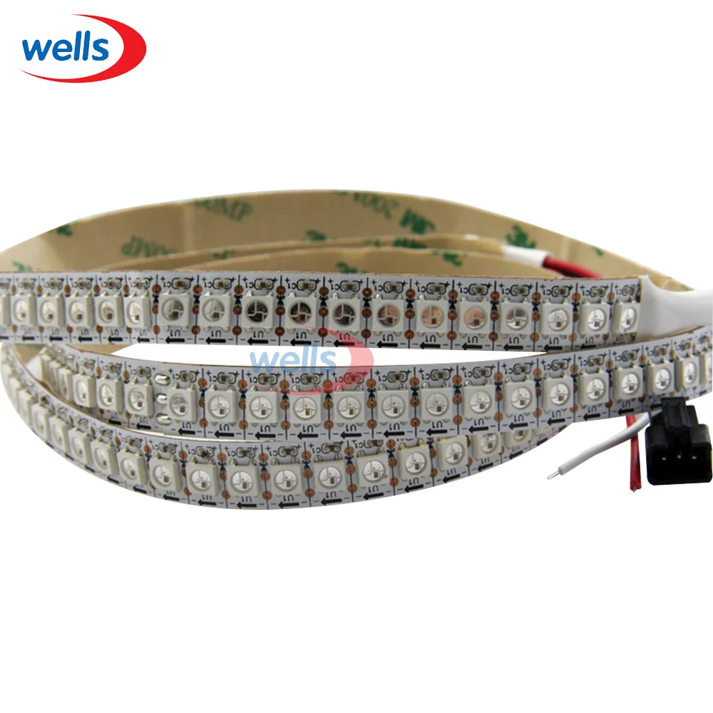 Светодиодная лента WS2812B Dream Color 1 м 144 пикселей 5050 RGB SMD WS2811 IC WS2812 фонари для вспышки