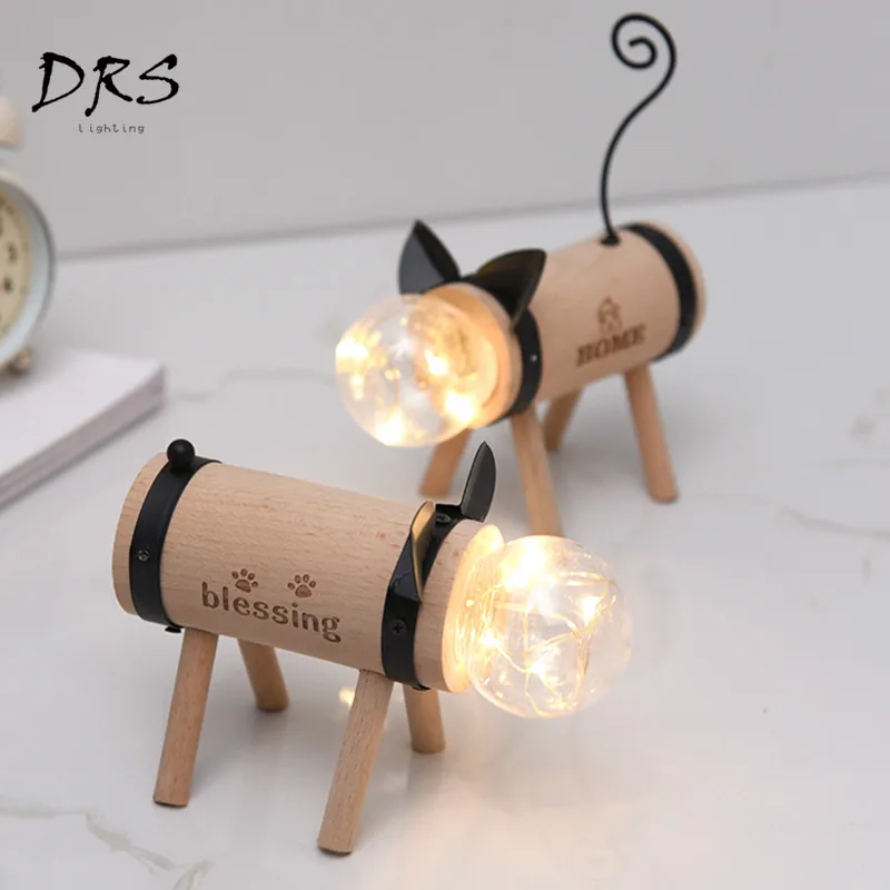 

Minimalist Animals Small Table Lamps Nordic Bedroom Bedside Decorative Student Luminaria Light Bulbs Night Lights Mini Lampshade