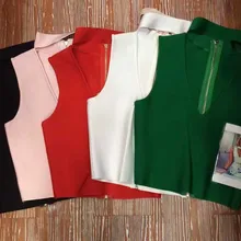 Красные, черные желтые бежевые Бандажное бюстье топы жилет Модные Роскошные вечерние полноценно бисером HL245