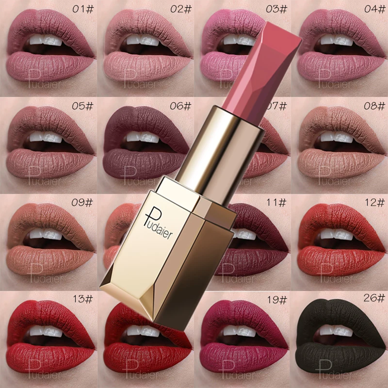 2017 New matte lipstick Brand Color Cosmetics Long Lasting Pigment Wine