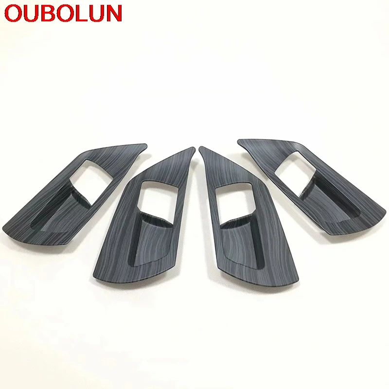 OUBOLUN ABS деревянная краска черные аксессуары для интерьера Toyota RAV4 2016 2017 2018