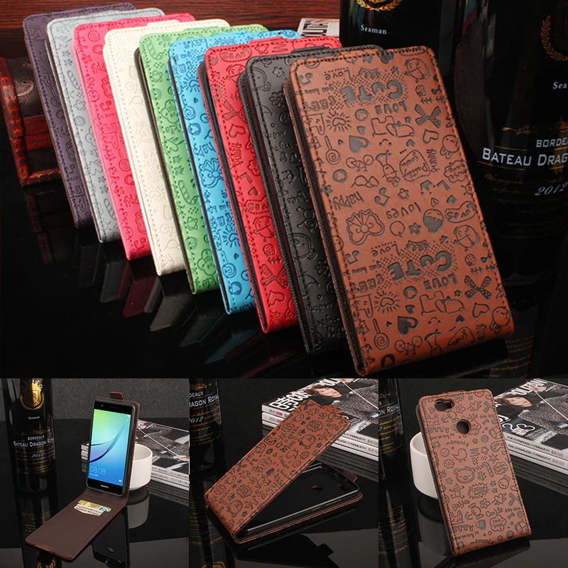 

For Huawei Nova Phone Case Folio Flip Premium Pattern PU Leather Wallet Case Cover Factory Price xiaomonv
