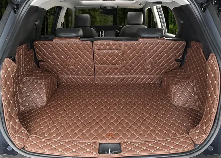 

Brand New For Hyundai IX35 2018 6PCS Car Styling Cargo Liner Car Trunk Mat Carpet Interior Floor Mats PU Leather Pad Accessories