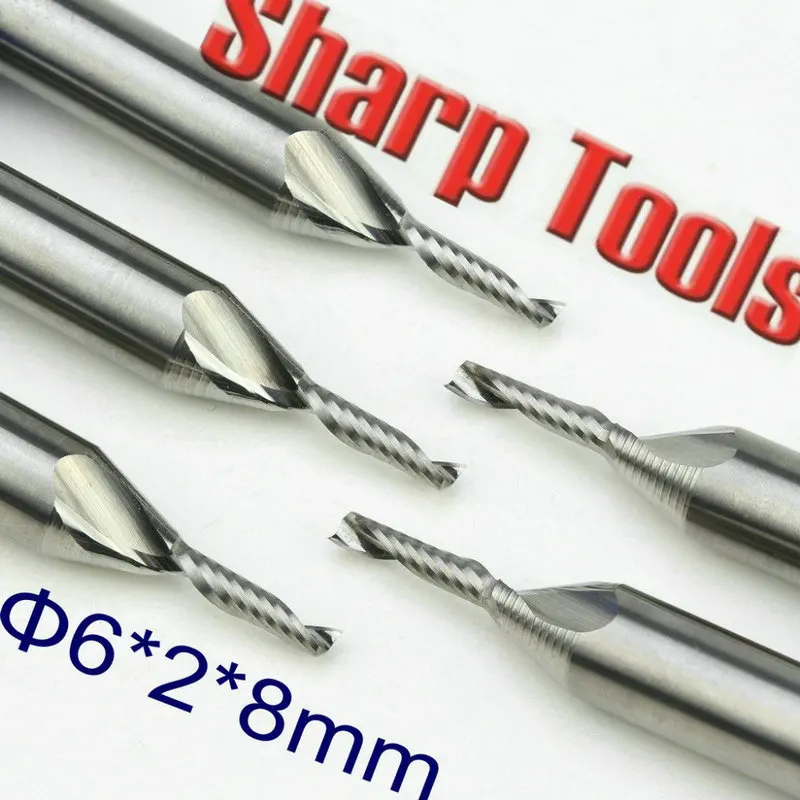 one flute spiral carbide cnc router bits engraving tool milling cutter_1