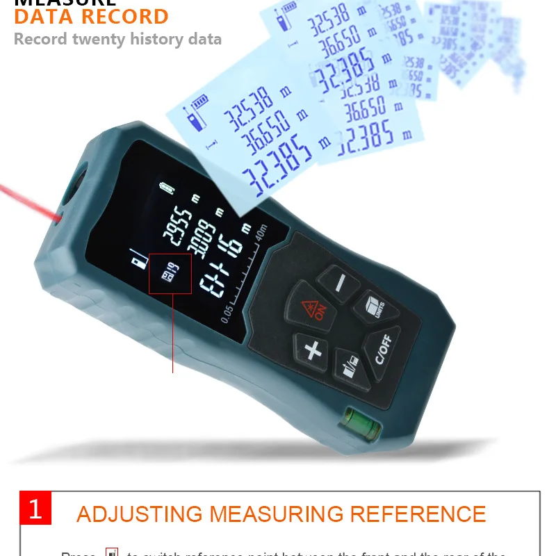 KALAIDUN 40m60m100m Laser Rangefinder Laser Distance Meter Range Finder Trena Measure Tape Metreler Build Device Tool6
