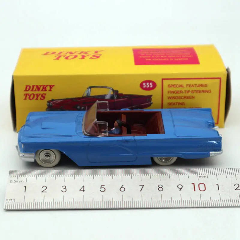 

1:43 Atlas Dinky Toys 555 Blue FORD Thunderbird Diecast Models Cars Limited Edition Collection