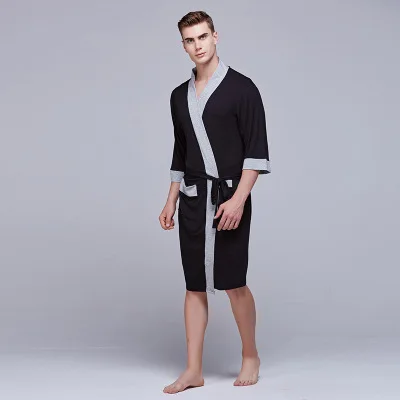 Daeyard халаты из модала для мужчин сплошной летний Халат длинный купальный халат унисекс халат для спа кимоно пикантная ночнушка домашняя одежда