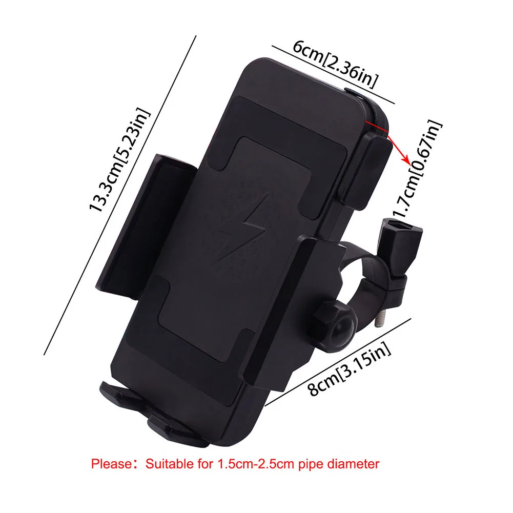 Телескопическая CS-7901A1 мотоцикл телефон Qi быстрая зарядка беспроводное зарядное устройство кронштейн держатель