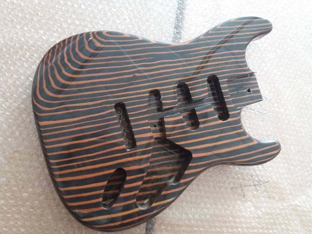 

Zebra wood electric guitar body Excellent parts