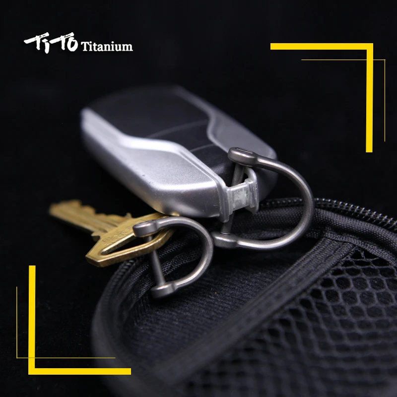 Mini Simple Titanium Alloy Key Chain Clasp Clips keyhook Key Ring Outdoor Tool key chain clip
