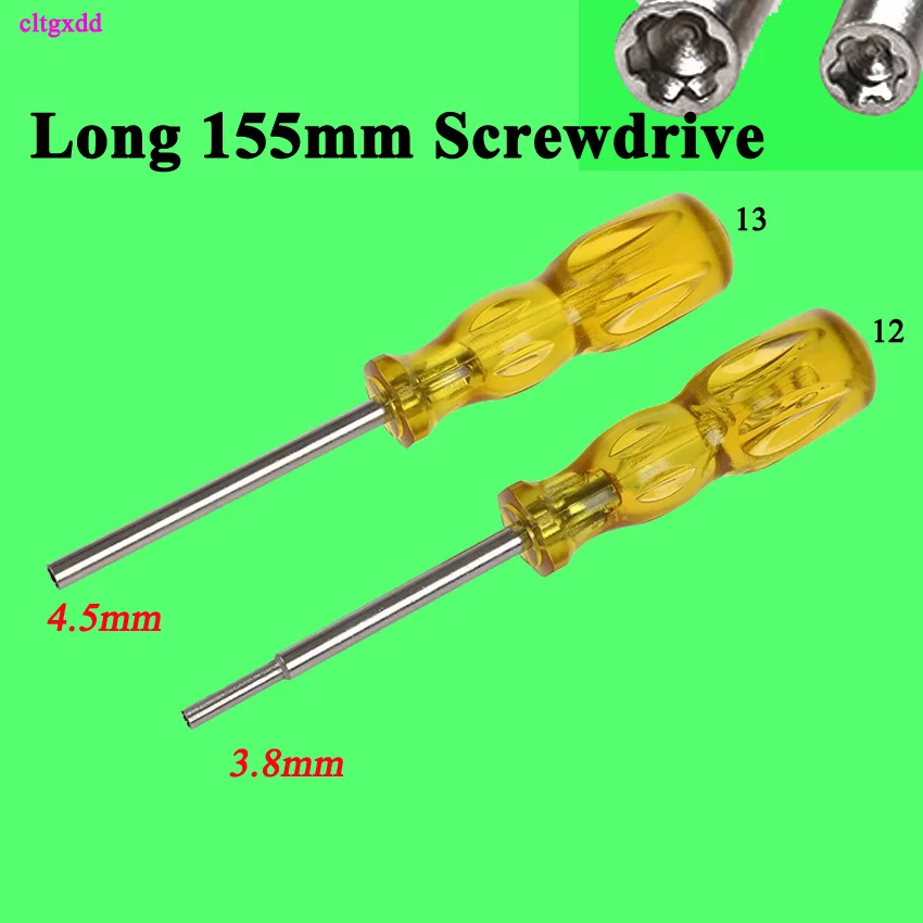

10pcs Yellow Handle Security Bit 3.8mm + 4.5mm Hexagon Screwdriver 3.8 4.5 Open Tool Gamebit for Nintendo NGC SFC NES Gameboy
