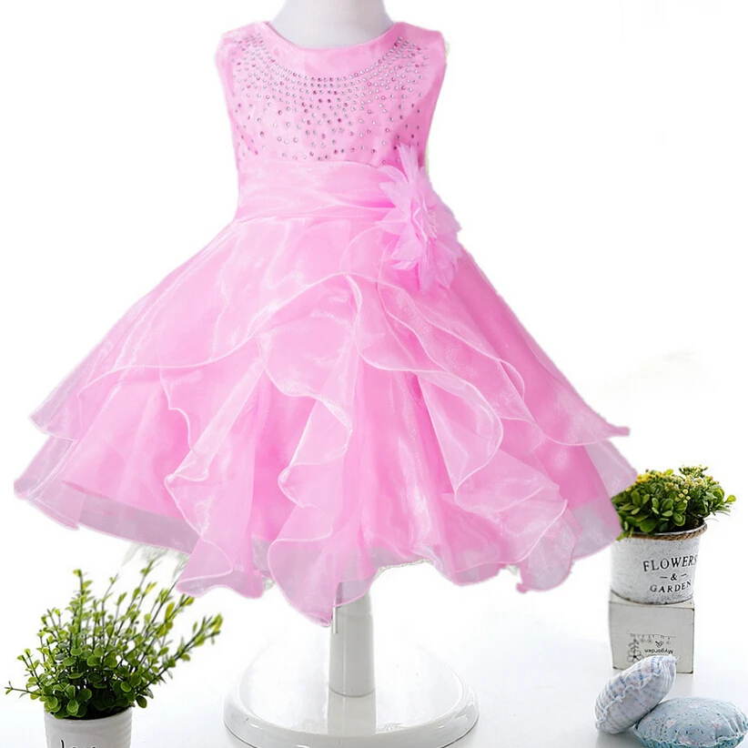 HOT 6 Colors Pink 3 24 Months Baby Girls Dresses Christmas Dress For