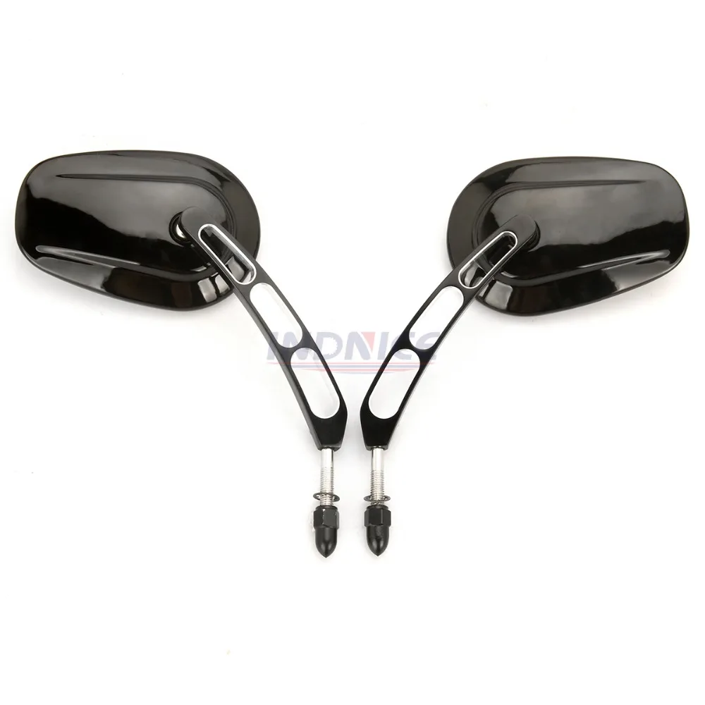 Buy Black Rear View Mirrors For Harley Touring Road