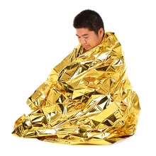 210*130 см выжить водонепроницаемый Спасательные Одеяла оказание первой помощи Одеяло Спасательные выживания Термальность штора-экран