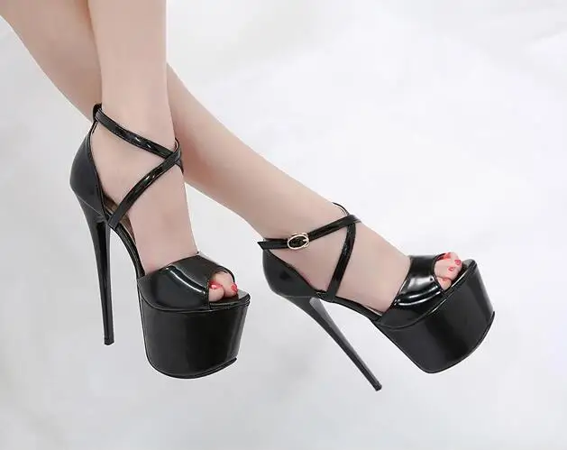 2018 New Summer Sexy Women Pumps Sandals High Heels 16CM Fashion ...