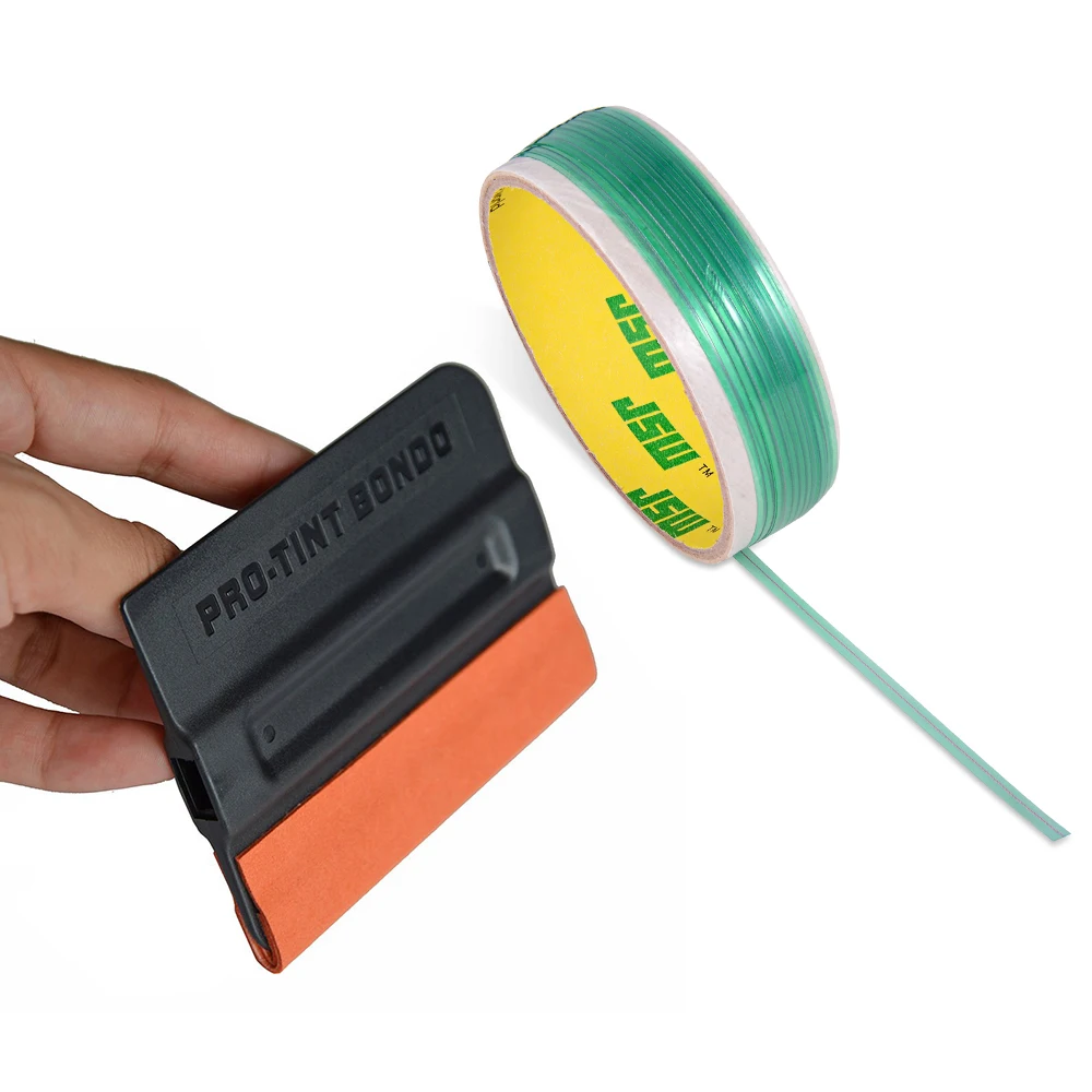 

FOSHIO 500cm Knifeless Tape+Window Carbon Fiber Squeegee Vinyl Car Film Wrap Cutting Tape Sticker Design Line Car Accessories