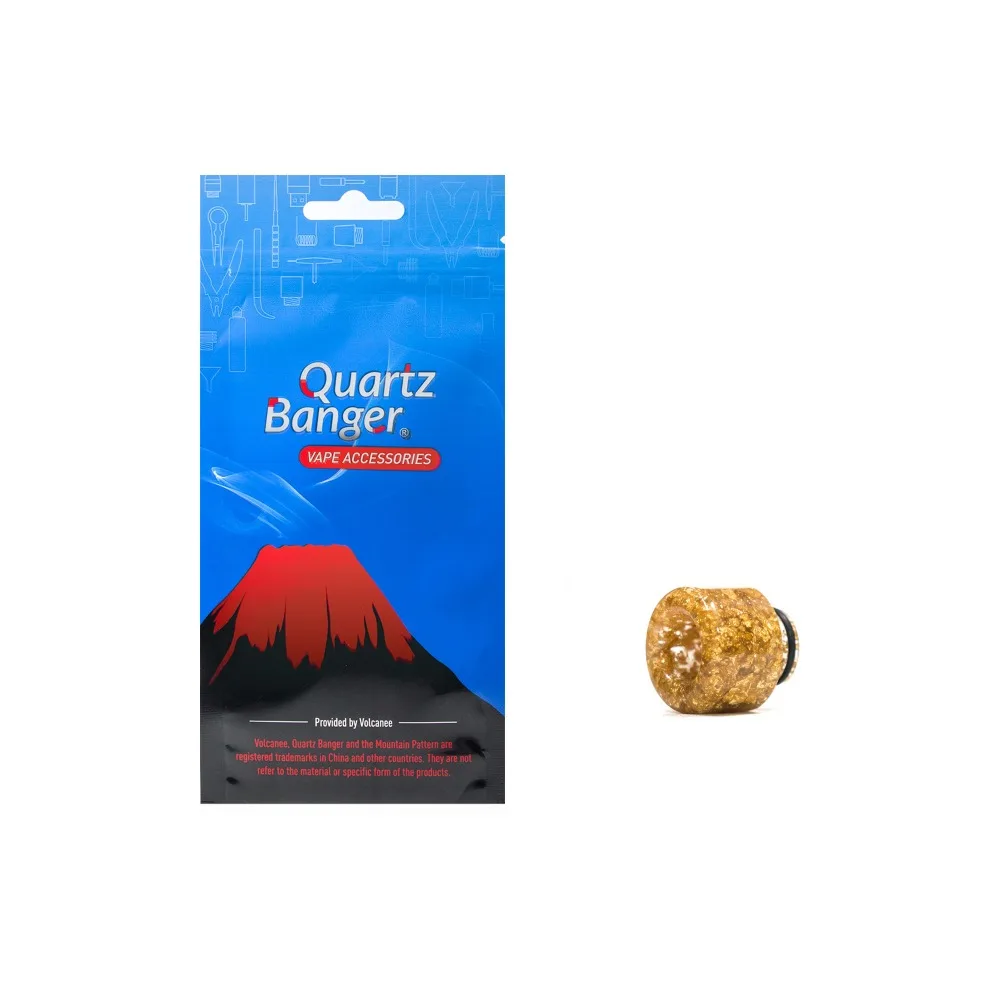 Quartz Banger 1 шт. капельный наконечник 510 золотисто серебристый полимер для RDA RTA Tank