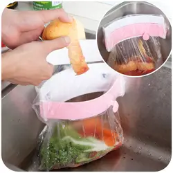 Сильный три присоски Кухня Раковина мешок для мусора держатель, clip-on дезодорант Творческий вешалка для мешков для мусора