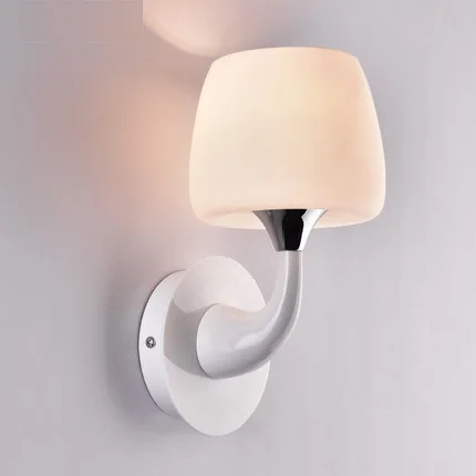 

Simple Modern Wall Sconces Creative Iron Glass LED Wall Light Fixtures For Home Indoor Lighting Bedside Wall Lamp Lamparas