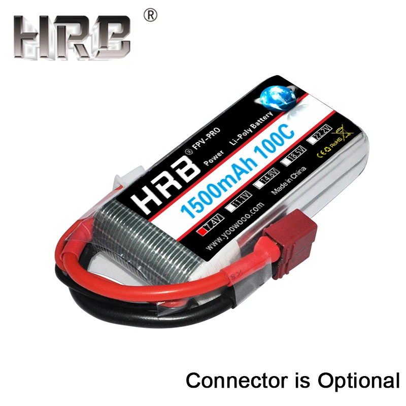 

HRB 2S Lipo Battery 1500mah 100C 7.4V RC Parts For Wltoys Off-Road Cars Racing FPV Drone Airplane Copter JST XT60 T Deans SM EC2