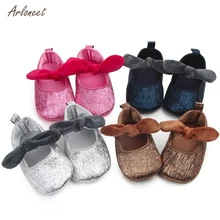 ARLONEET младенческой для маленьких детей; обувь для девочек с бантом мягкие цветочные кроватки анти-скользящие тонкие туфли_ F4