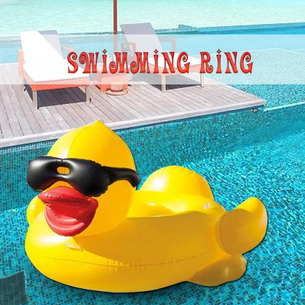 Желтая надувная утка круг для плавания плавающий ряд водная плавающая кровать игрушки для плавания для взрослых