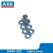 AXK Mr85rs подшипник Abec-3(10 шт.) 5x8x2,5 мм Mr85-2rs шарикоподшипники синяя резиновая герметичная