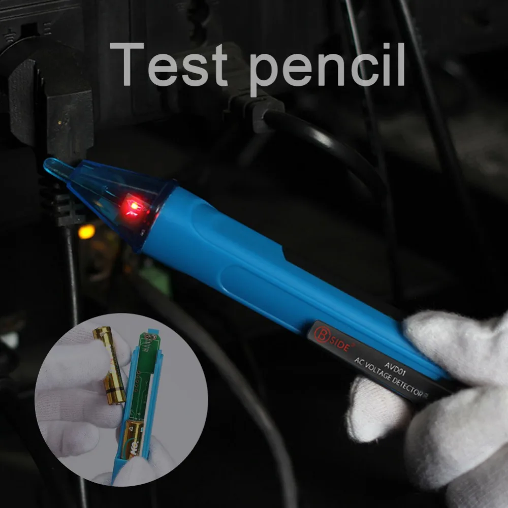 

Electricity Detector Test Pencil LED Light AC Electric Voltage Tester Volt Alert Contact Test Pencil AVD01 Electrician Induction