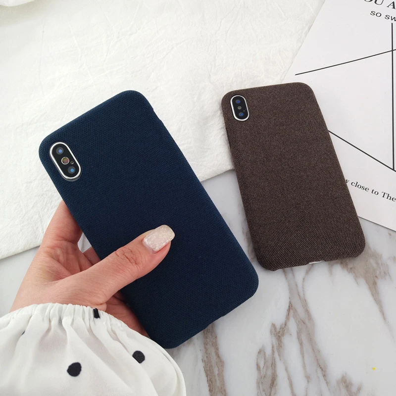 

Fluff cloth Phone case For iPhone X 10 case Ultra thin Absorb sweat back cover For 6 6S 7 8 Plus cases TPU Inner shell
