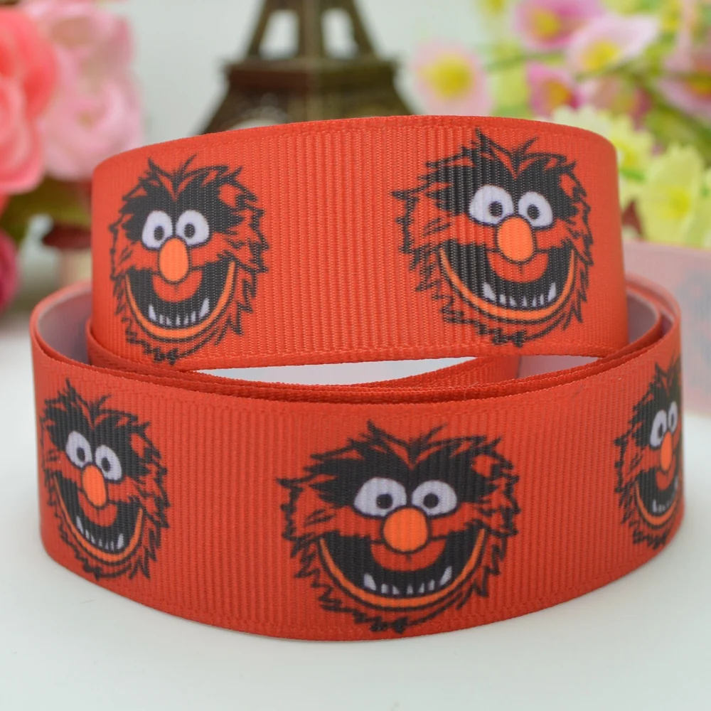 DUWES 7/8 &quot22 мм Monster red печатная grosgrain лента hai rbow DIY Ручная работа OEM 50YD |